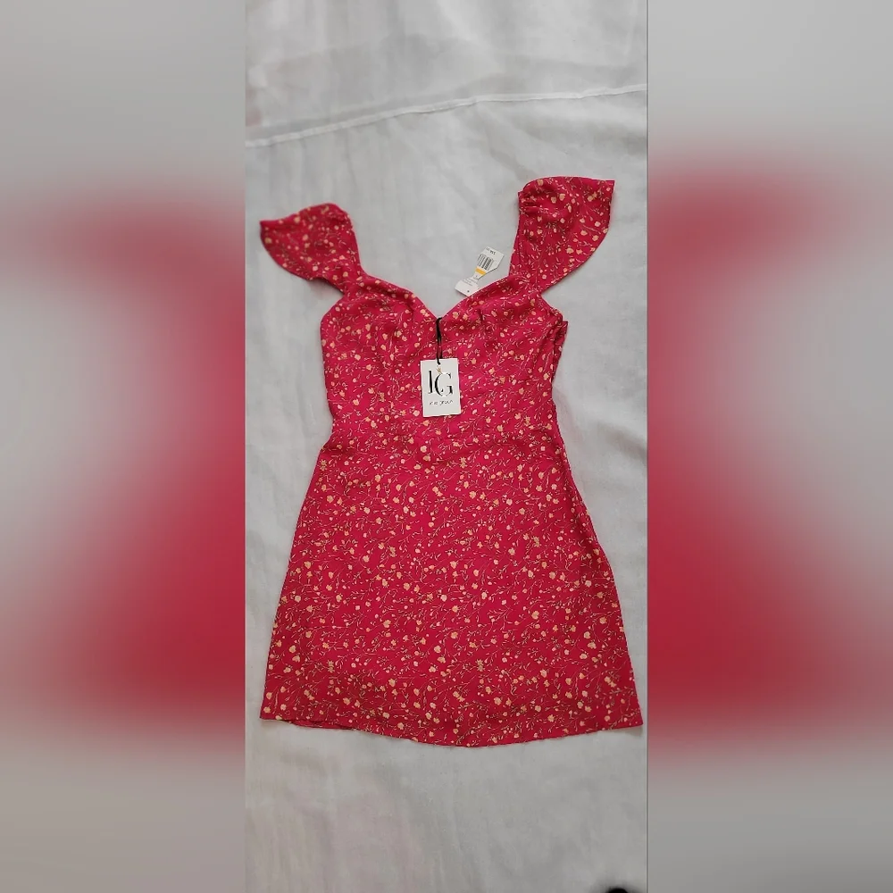 NWT! Summer Garden Party Club Boho Floral Women's Cottagecore Mini Dress Small